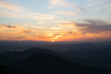 Obraz premium sunset in the mountains