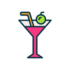 cocktail icon for your website, mobile, presentation, and logo design.