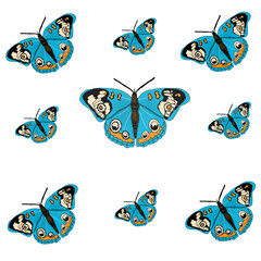 Obraz premium seamless pattern with butterflies