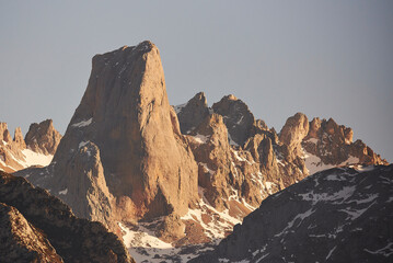 View of Naranco de Bulnes peak in Asturias
