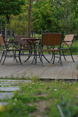 Obraz premium tables and chairs