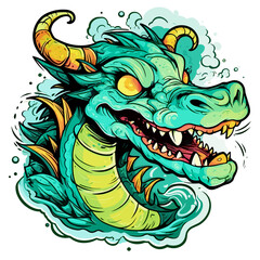 Fairy dragon. Can be used as T-shirt template. AI generated
