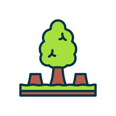 deforestation icon for your website, mobile, presentation, and logo design.