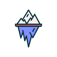 iceberg icon for your website, mobile, presentation, and logo design.