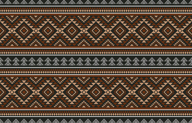 Ethnic abstract ikat art. Fabric Morocco, geometric ethnic pattern seamless  color oriental. Background, Design for fabric, curtain, carpet, wallpaper, clothing, wrapping, Batik, vector illustration