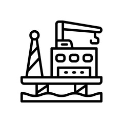 oil rig icon for your website, mobile, presentation, and logo design.