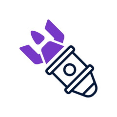missile icon for your website, mobile, presentation, and logo design.