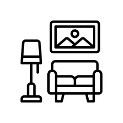 living room icon for your website, mobile, presentation, and logo design.