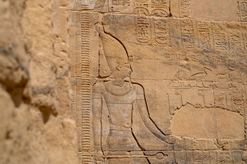 Ancient Egyptian temple in the middle of the desert