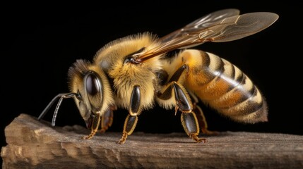 Bee climbing Agpanthus flower
