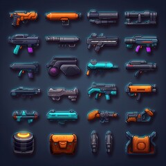 Naklejka premium war gun weapon game ai generated