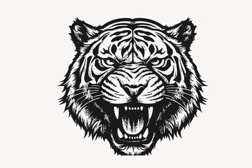 tiger head vector illustration mascot logo