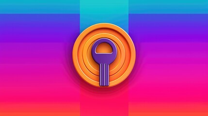 Escape key on multicolor background
