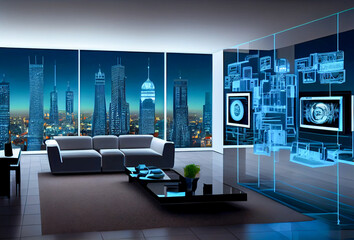  modern living room interior mock up, modern furniture and trendy home accessories