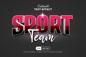Sport text effect style. Editable text effect.