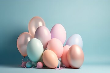 Easter eggs, colorful, generative AI