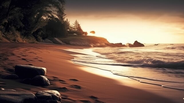 Scenic view of a seashore at Noway