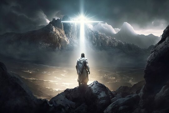 Jesus Teaching people, Sermon of the Mountain, Christ Teaching, Christ Healing, Jesus looking to Israel 
