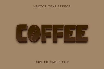 Coffee 3d text effect
