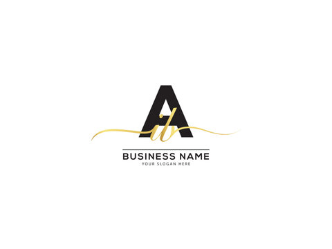 Creative Three Letter aib iab Logo Icon, Premium Signature aib Logo Design