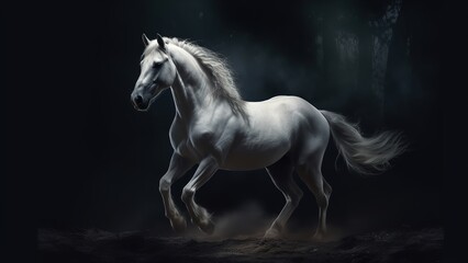 Obraz na płótnie Canvas Whtie horse
