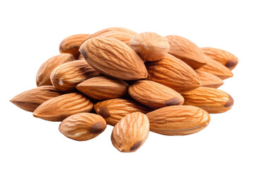 Almond isolated for good fat concept on transparent background. Generative Ai