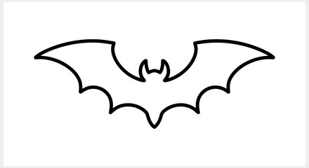 Bat isolated. Hand drawn art. Halloween symbol. Animal vector stock illustration. EPS 10