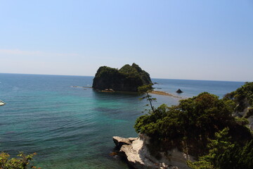 西伊豆瀬浜 三四郎島 トンボロ現象