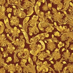 seamless floral background created with Generative AI technology
