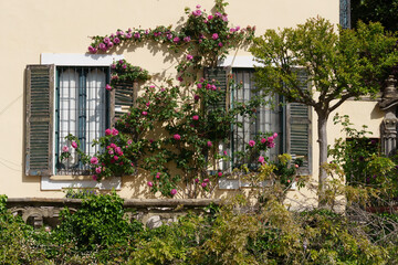 Obraz premium Historic house along Martesana canal at Milan