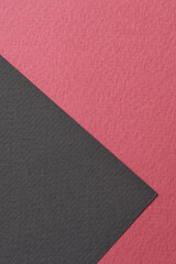 Rough kraft paper background, paper texture black red colors. Mockup with copy space for text