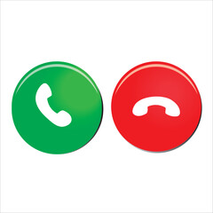 phone call buttons, icon, vector, illustration, symbol