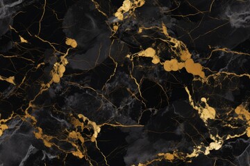 Obraz na płótnie Canvas Seamless Gold Black marble pattern