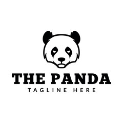 panda head logo icon vector illustration