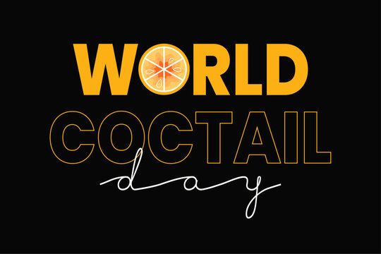 illustration design of world coctail day good for world coctail day celebration. flat design. flyer design.