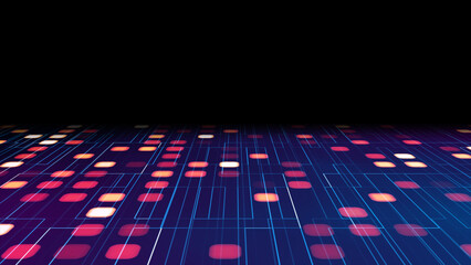 Fototapeta premium Hi-tech digital technology concept Futuristic abstract Cyberspace background Data center, server, internet, speed Artificial intelligence Geometric artificial intelligence tech backdrop 3d rendering