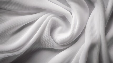 Obraz premium White abstract fabric background. Durable fabric texture background. Ribbed fabric with soft pleats. Generative AI.