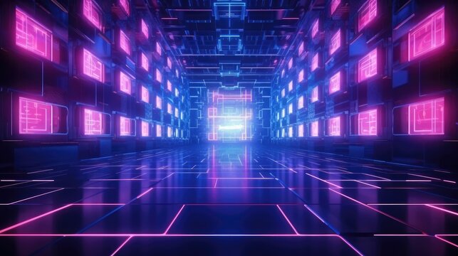 Illustration of 3D gaming background