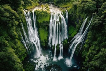 Naklejka premium waterfall in the forest