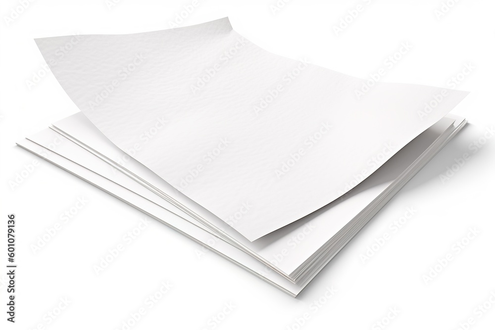 Poster blank paper isolated on white background. generated by ai