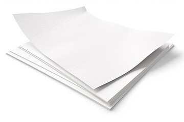 blank paper isolated on white background. Generated by AI