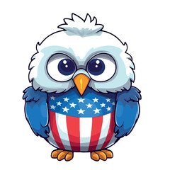 Mascot of eagle USA icon idependence day vector illustration eps 10