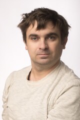 Fototapeta premium a man of European appearance. close-up portrait