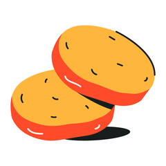 Check out flat icon of buffalo cheese 