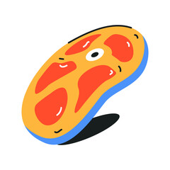 Pork steak flat icon is ready for digital use 