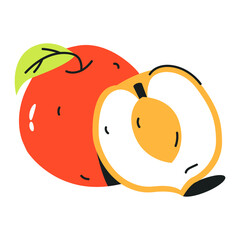 Download flat icon design of peach 