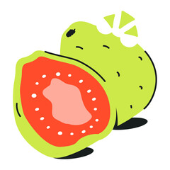 Easy to use flat icon of pear 