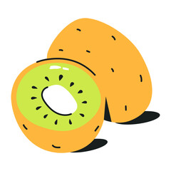 Check out flat icon of kiwi fruit  