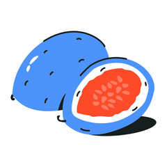 Beautifully designed flat icon of blueberries 