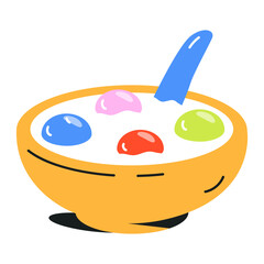 Attractive flat icon of sweet balls 